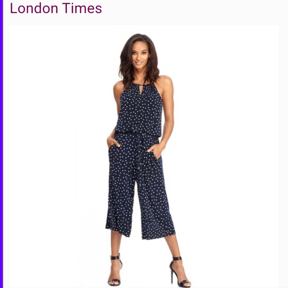 London Times Polka dot jumpsuit.
